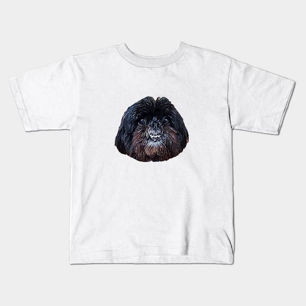 Shih Tzu Cute Puppy Dog Kids T-Shirt by ElegantCat